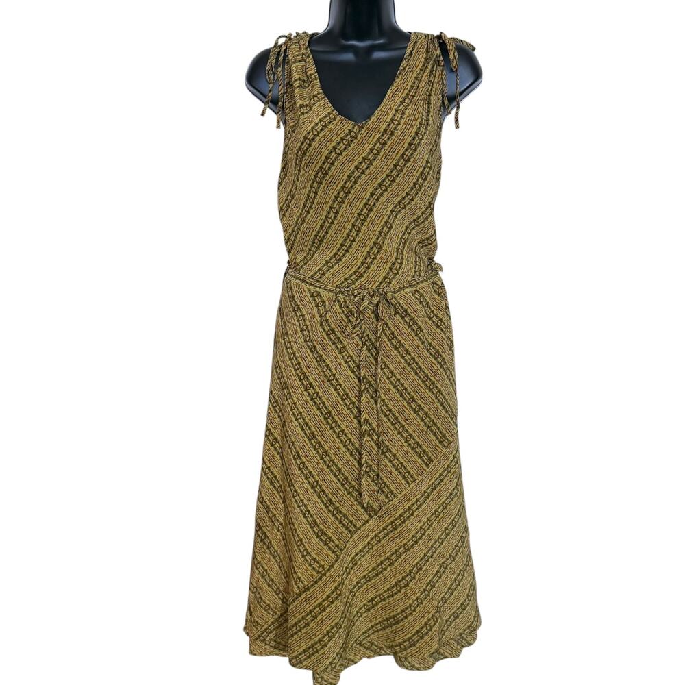 Vtg Jones Wear 100% Silk Two Piece Skirt Set 14 Geometric Midi Boho Artsy 90s